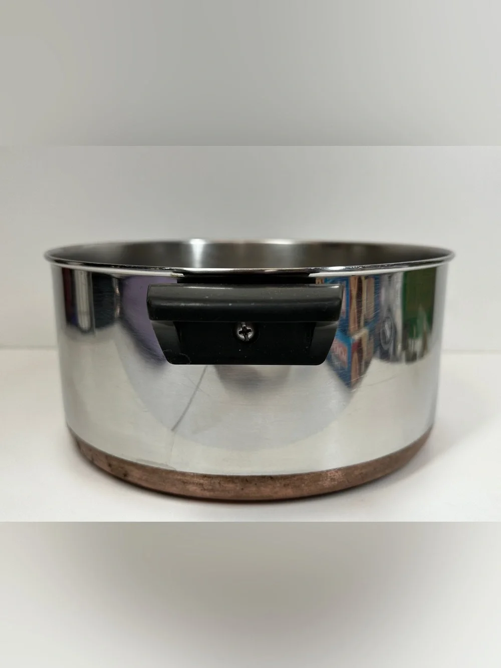 Revere Ware 4-1/2 QT Copper Bottom Stock Pot No Lid Clinton ILL. U.S.A.